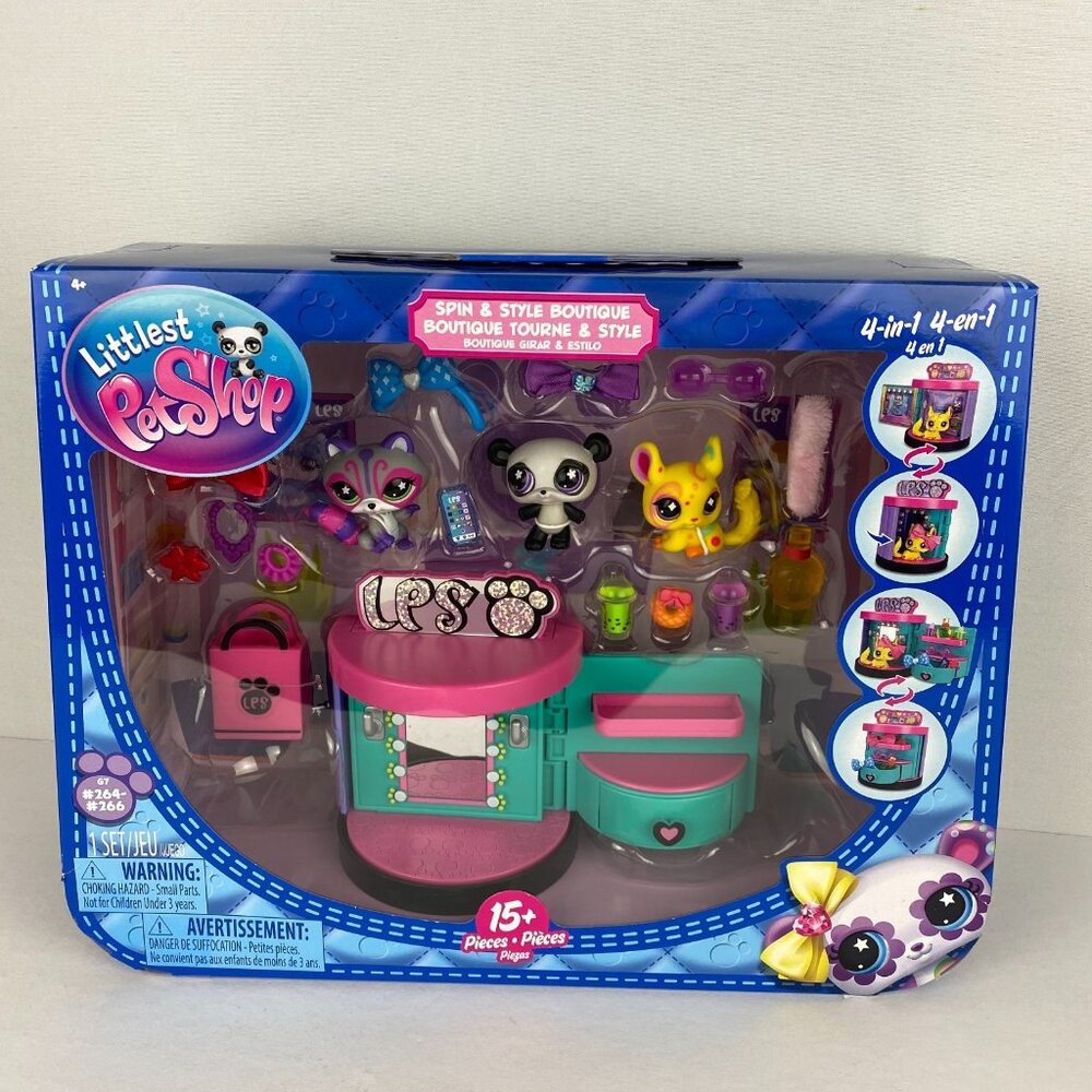 Littlest Pet Shop Spin & Style Boutique Series 4 Gen 7 Playset Pretend Play New